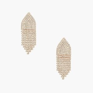 J. Crew Crystal Waterfall Satement Earrings NWT